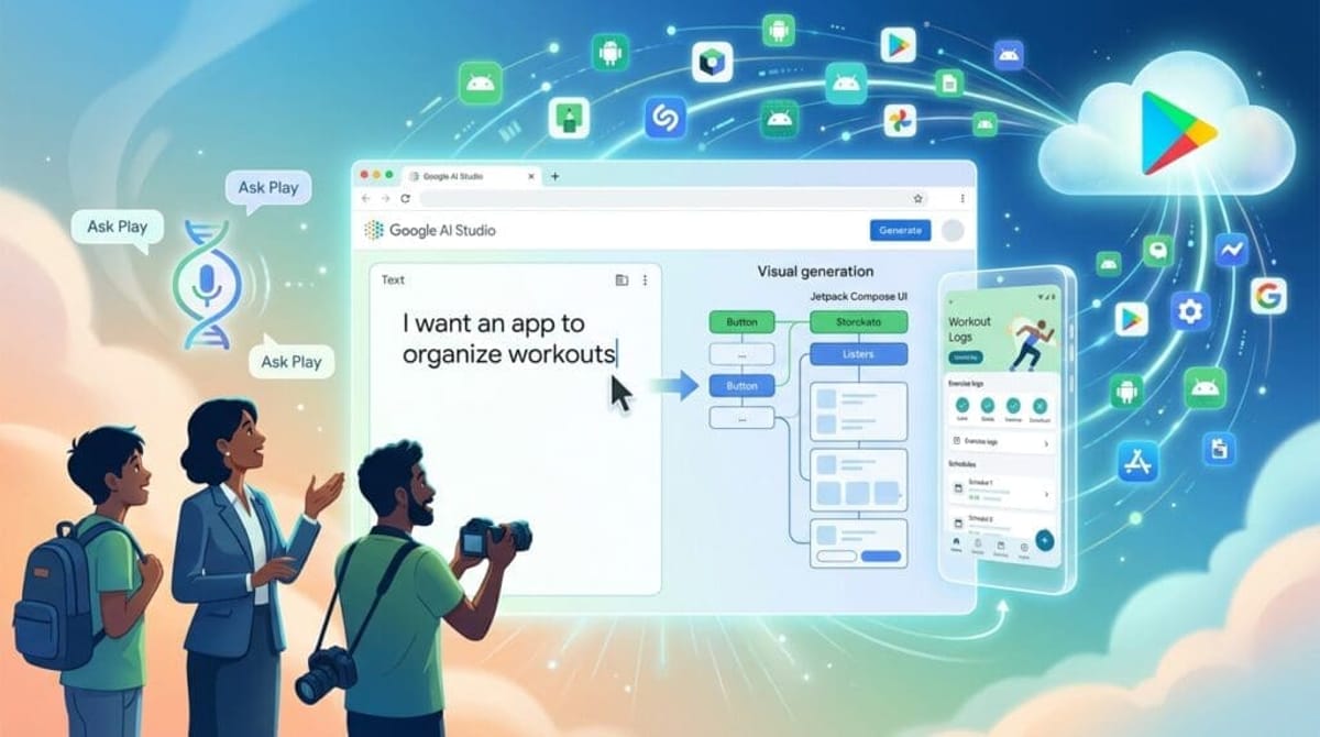 Google lleva la creación de apps Android a la web con Gemini y promete desarrollo en cuestión de minutos