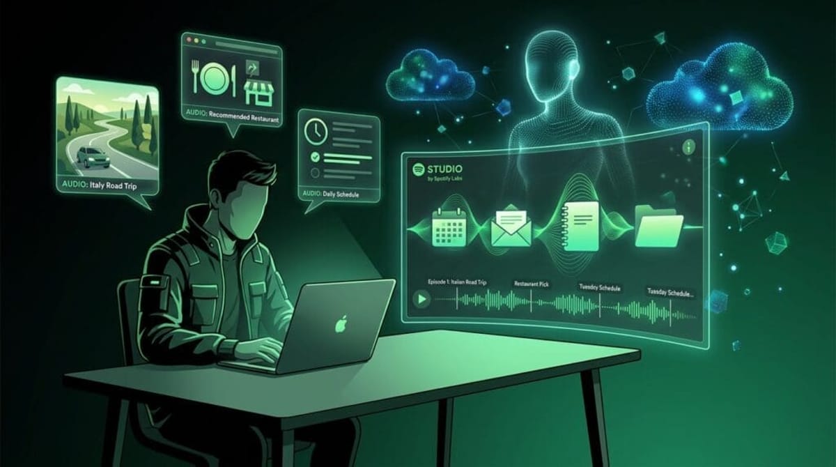 Spotify lanza Studio, una app de escritorio que crea podcasts personales con tu correo, calendario y notas