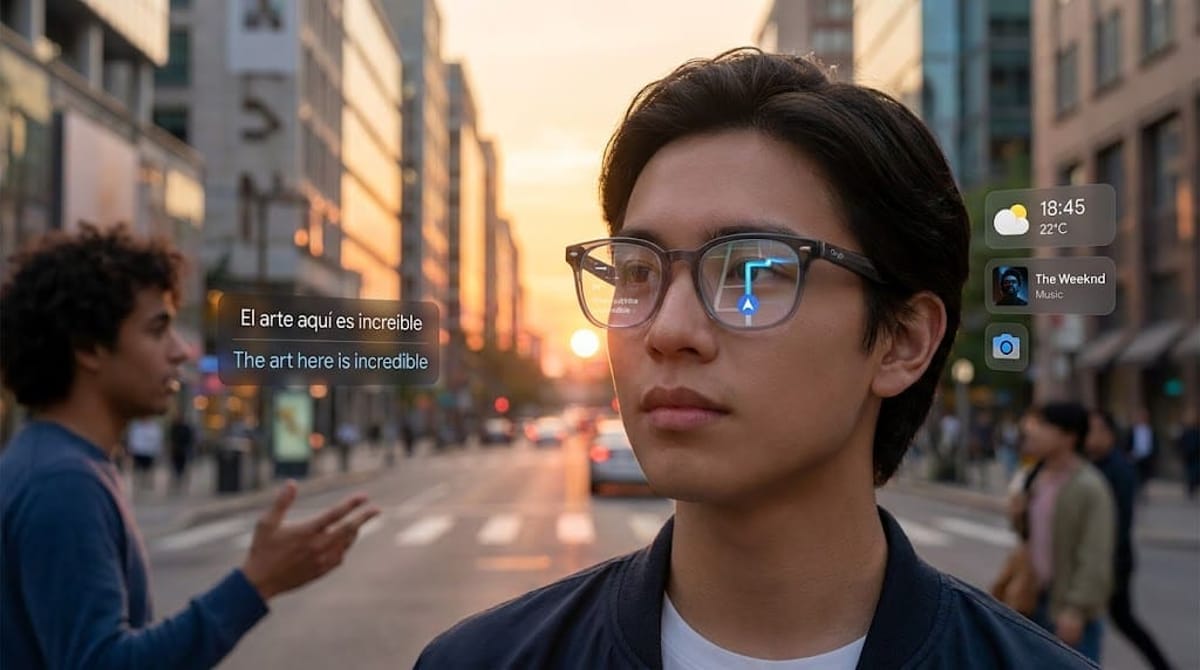 Google prueba sus gafas de realidad aumentada con IA: traducción en vivo, mapas y cámara integrada