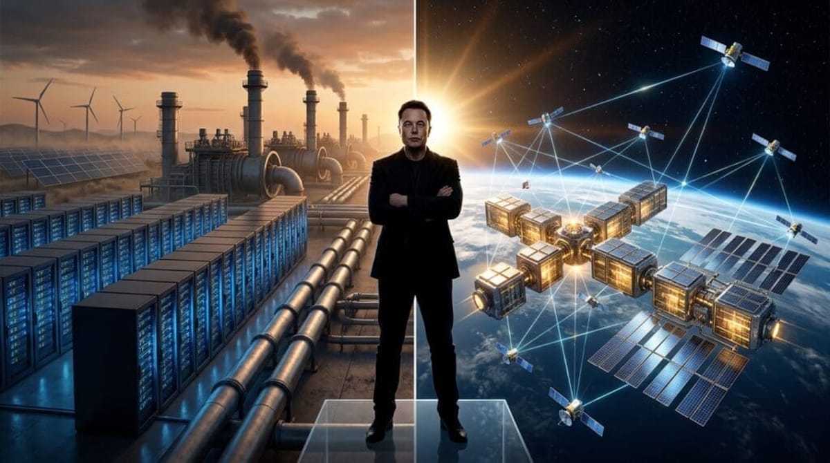 Elon Musk apuesta por la IA a gas y la energía solar en el espacio, dejando en entredicho el plan verde de Tesla