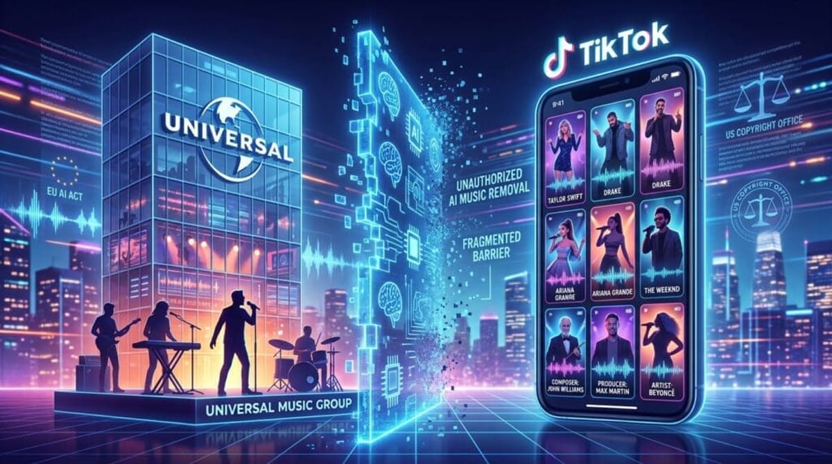 Universal Music y TikTok sellan nueva alianza global para frenar la música generada por IA