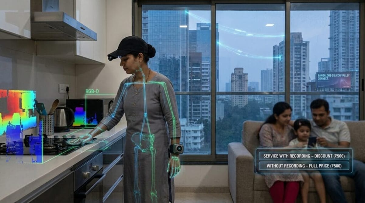 Startups convierten hogares indios en laboratorios para entrenar robots con cámaras en primera persona