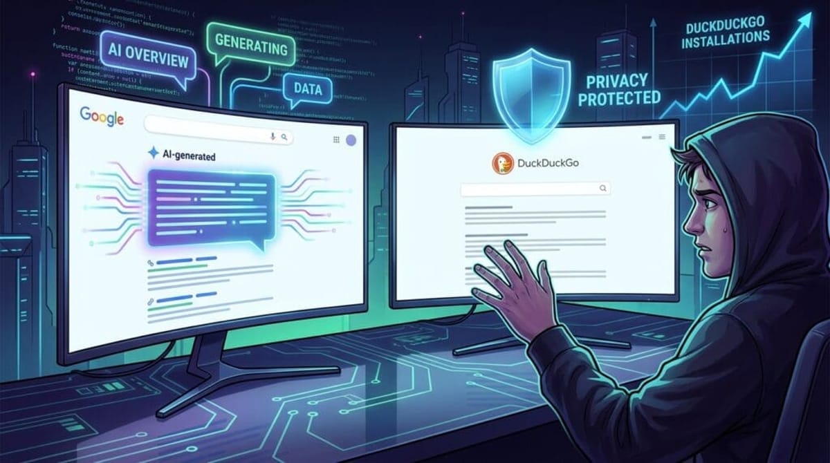 El giro de Google hacia la IA impulsa un salto de usuarios en DuckDuckGo