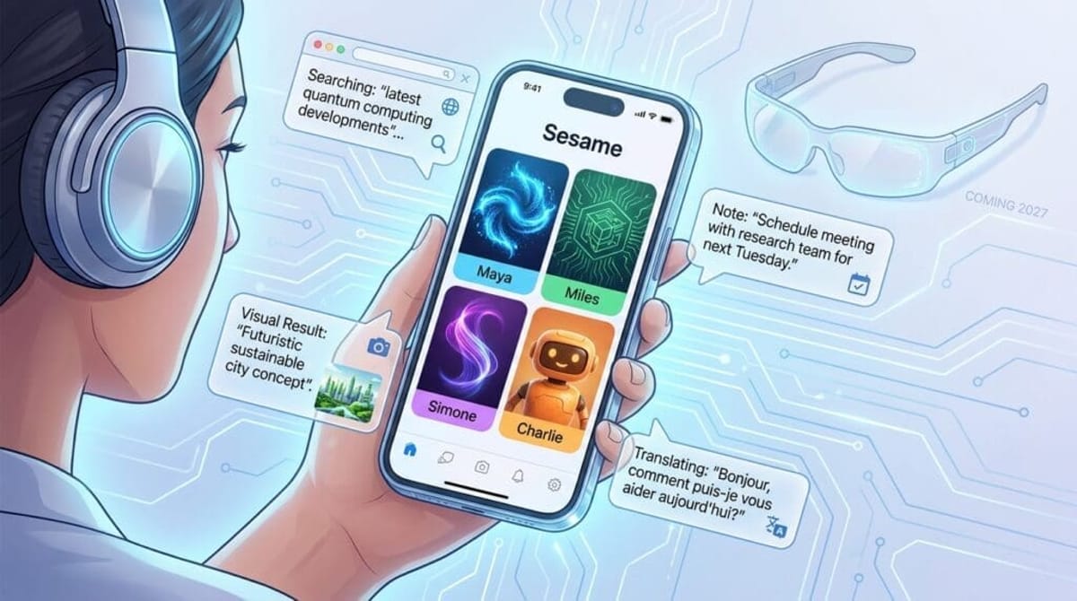 Sesame lanza sus agentes de IA conversacional y avanza hacia gafas inteligentes en 2027
