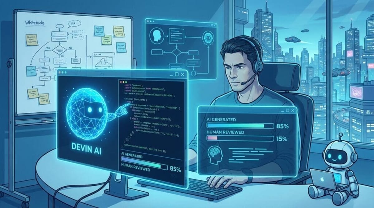 Devin, el agente de IA que ya escribe casi todo el código en Cognition tras una ronda récord de 1.000 millones
