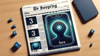 “Sora de OpenAI se convierte en la tercera aplicación más descargada en la App Store de EE. UU. en su primer día, superando a otras aplicaciones de inteligencia artificial como Copilot y Claude”