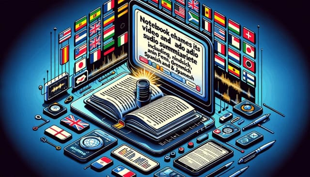“NotebookLM mejora su función de Resúmenes en Video y Audio para admitir 80 idiomas, incluyendo francés, alemán, español y japonés”