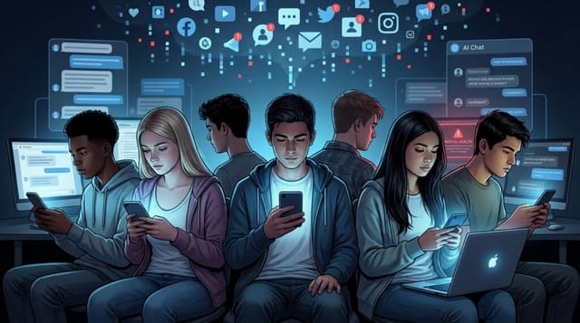 El 40% de los adolescentes de EE. UU. está casi siempre en línea y uno de cada tres ya usa chatbots de IA a diario